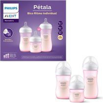 TRIO MAMADEIRA PETALA 3.0 125/260/330ML ROSA - PHILIPS AVENT