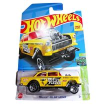 Carro Miniatura Hot Wheels 1:64 - 55 Chevy Bel Air Gasser Amarelo - Mattel C4982/HKH61