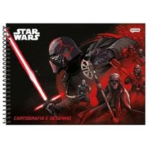 Caderno Espiral Star Wars Cartografia e Desenho 80fls - Jandaia