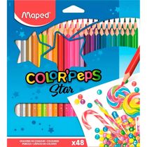 LÁPIS DE COR COLOR PEPS STAR MAPED - CAIXA COM 48 CORES