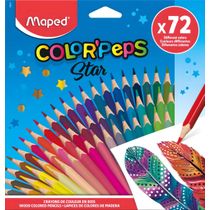 LÁPIS DE COR COLOR PEPS STAR MAPED - CAIXA COM 72 CORES