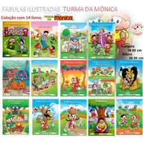 Coleção 14 Livros TM – Fábulas Ilustradas – Turma Da Mônica