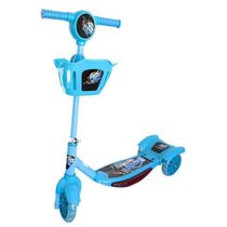 Patinete Infantil 3 Rodas e Cesta com Luz e Som Azul BW-010 Brinkway