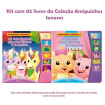 KIT COM 2 LIVROS SONOROS UNICÓRNIO + GATINHA