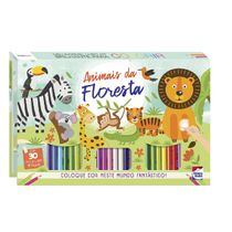 Kit Para Pintura - Meu Incrível Livro-kit Brilhante Para Colorir: Animais Da Floresta