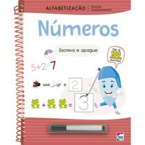 Livro Ensino Fundamental Alfabetização Escreva e Apague: Números