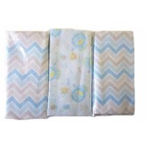 Kit Cueiro 50 x 80cm - Chevron Azul (kit 3 com unidades)