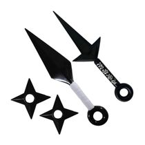 Kit Fantasia de Ninja Kunais de Brinquedo e Shurikens | Acessórios Anime Cosplay