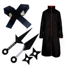 Kit Fantasia de Ninja Kunais de Brinquedo e Shurikens | Acessórios Anime Cosplay