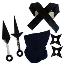 Kit Fantasia de Ninja Kunais de Brinquedo e Shurikens | Acessórios Anime Cosplay