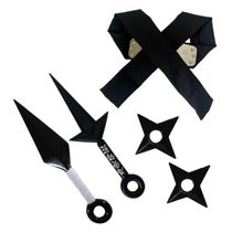 Kit Fantasia de Ninja Kunais de Brinquedo e Shurikens | Acessórios Anime Cosplay