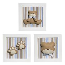 Trio De Quadros Urso