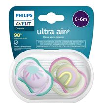 Conjunto de Chupetas - Ultra Air - Sol e Arco-íris - Philips Avent