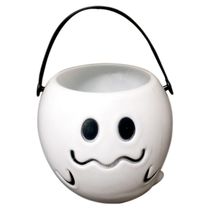 Porta Bala Halloween Mini Balde Fantasminha para Docinhos dia das Bruxas Enfeite Decoração de Mesa