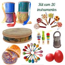 BANDINHA RITMICA - KIT COM 20 INSTRUMENTOS MUSICAIS