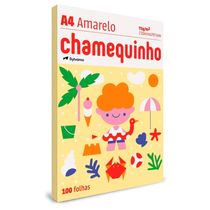 Folha De Sulfite A4 Chamequinho 210x297mm 100 FLS Amarelo