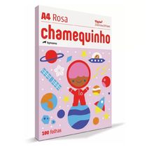 Folha De Sulfite A4 Chamequinho 210x297mm 100 FLS Rosa