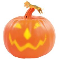 Abóbora de Halloween Eletronica Brinquedo Faltante com Sensor e Led pra Decoração dia das Bruxas