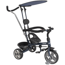 Triciclo Carrinho para Passeio e Pedal Kiddo Whoop Grow Azul