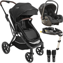 Carrinho de Bebe com Bebe Conforto Base ISOFIX Kiddo Nomad Preto