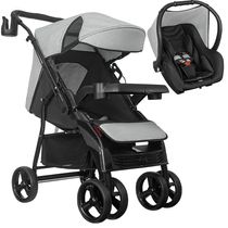 Carrinho de Bebe Tutti Baby Nivo Preto com Bebe Conforto