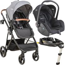 Carrinho Bebe Kiddo Cosmos Bebe Conforto Base Isofix Grafite