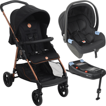 Carrinho com Bebe Conforto e Base ISOFIX Burigotto Lui Cobre