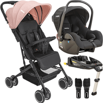 Carrinho de Bebe Bebe Conforto Base ISOFIX Kiddo Mascote Rosa