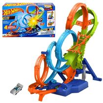 Pista Hot Wheels Action Voltas E Colisoes Desafiadoras HXR70