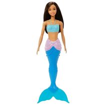 Boneca Barbie Sereia Morena Cauda Azul Mattel