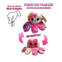 Polvo Pelucia Tiktok Reversivel Feliz Bravo Bipolar 10cm