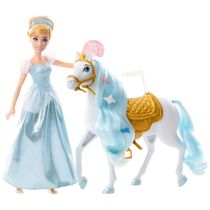 Boneca Cinderela com Cavalo e Acessórios de Estilo, Inspirado no Filme da Disney, Mattel