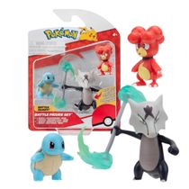 Pokémon Battle Figure Bonecos  Squirtle Alolan Marowak Magby