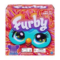 Brinquedo de pelúcia interativo Furby Coral Hasbro F6744