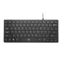 Teclado Com Fio Mini Multimídia Conexão USB Cabo de 150cm Teclas Chocolate Preto - TC154 TC154