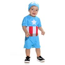 Fantasia Infantil - Capitão América Bebe - Tamanho P ( 12 meses) - 915760- Sulamericana