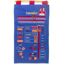 Calendário Bordado Português - Antialérgico - Colorido - 72 cm - CAS Brinquedos