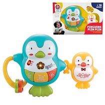 Brinquedo Para Bebe Pinguins Plin Plin Com Som +18M Estrela