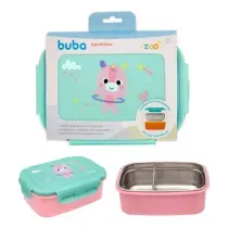 Lancheira Marmita Infantil Bento Box Inox Unicornio Buba