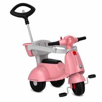 Triciclo Infantil - Passeio e Pedal - Banderetta - Rosa - Bandeirante