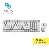 Kit Rapoo Teclado e Mouse Sem Fio 2.4 ghz White 5 Anos de Garantia X1800S - RA002OUT [Reembalado] RA002OUT