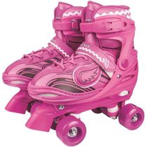 Patins 4 rodas com Luz Rosa - 30-33 - Fênix