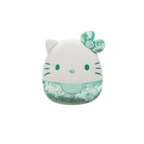 Pelúcia Hello Kitty Verde 20cm Veludo 50 anos Squishmallows