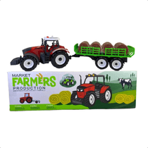 Brinquedo Trator Fazenda Com Luz E Som Market Farmer Modelos