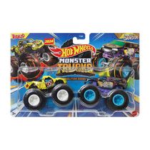 Hot Wheels - Monster Trucks 1:64 - Pack com 2 - Totaled Vs Crate Danger Hwn57