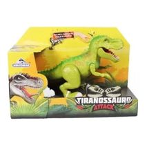 Boneco Dinossauro Com Luz E Som Tiranossauro Attack