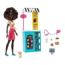 Boneca Barbie Negra Loja De Café Da Robin Com Pet Ed 2023