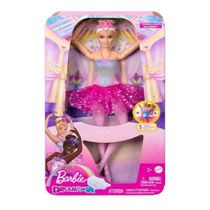 Boneca Barbie Fantasia De Bailarina C/ Luzes Brilhantes Luxo