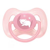 Chupeta - Silicone Ultra Soft - 0-6m - Comfort - Urso Rosa - Buba