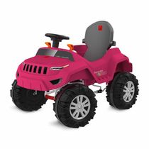 Carrinho de Passeio e Pedal - SuperJipe Reclinável com Capota - Rosa - Bandeirante